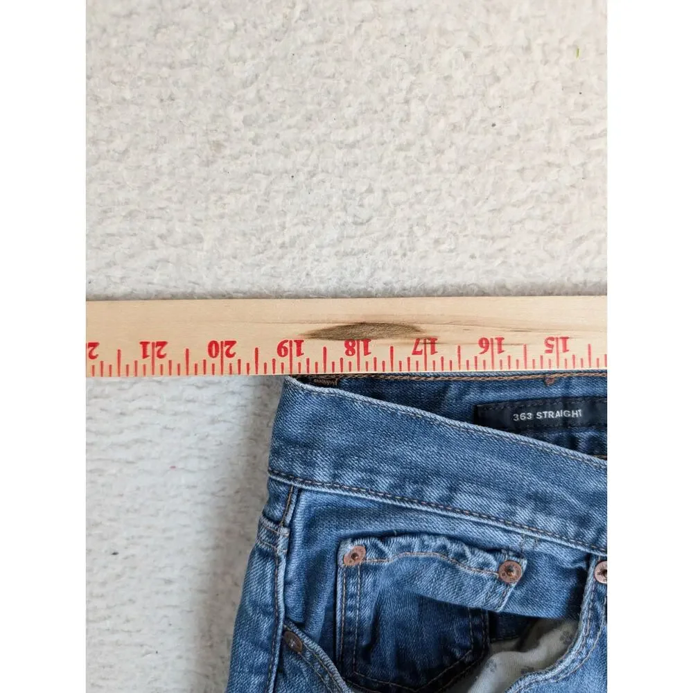 Lucky Brand 363 Straight Jeans Mens 38x24 Denim Medium Wash 5 Pocket